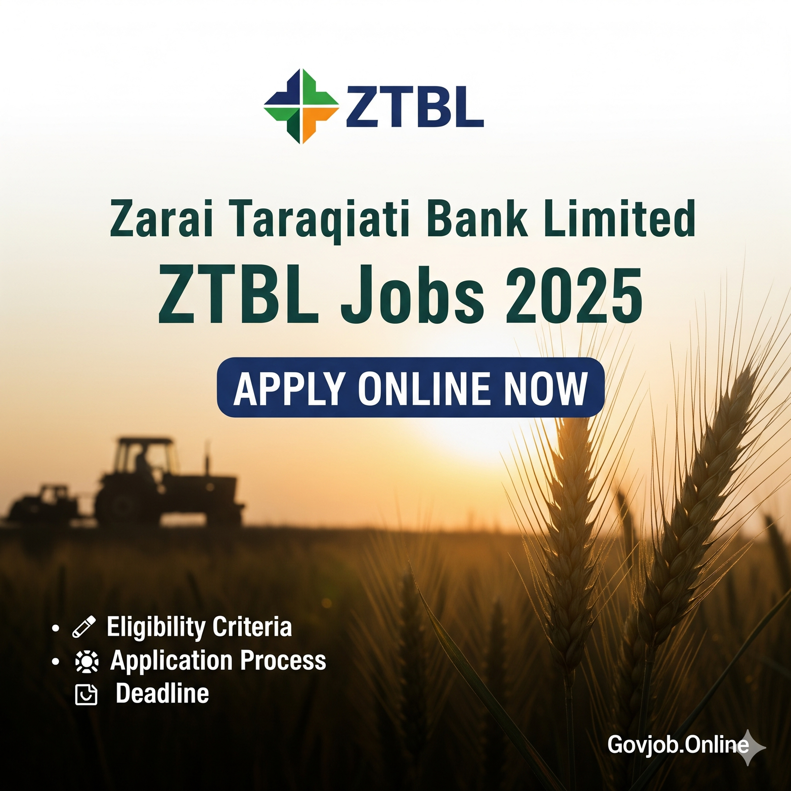 Basic Job Information Organization Zarai Taraqiati Bank Limited (ZTBL) Sector Banking / Finance Job Type Full-Time Location Multiple Cities, Pakistan Deadline 30 September 2025 Official Website https://www.ztbl.com.pk About Zarai Taraqiati Bank Limited Zarai Taraqiati Bank Limited is a specialized financial institution that provides credit and financial support for agricultural development in Pakistan. Every year, ZTBL announces multiple job opportunities for young graduates and experienced professionals. The ZTBL Jobs 2025 are a great chance for candidates seeking growth in the banking and finance industry while serving in a reputable organization. Eligibility Criteria To be eligible for ZTBL Jobs 2025, candidates must fulfill the following requirements: Educational Qualification: A Bachelor’s degree in fields such as Business Administration, Finance, Commerce, Economics, Agriculture, Computer Science, or IT is required. For higher positions, Master’s degrees or professional certifications (CA, ACCA, CFA) will be preferred. Experience: While some posts allow fresh graduates, professional and managerial positions require at least 2 to 5 years of relevant experience. Candidates with banking or agriculture credit experience will have an edge. Skills Requirement: Applicants should have strong communication abilities, leadership qualities, analytical skills, and computer literacy. Proficiency in banking software will be considered a plus. Age Limit: The general age limit is 22 to 35 years. However, age relaxation may apply as per government regulations. Nationality: Only Pakistani citizens holding a valid CNIC are eligible to apply for ZTBL Jobs 2025. Meeting all these conditions is necessary to proceed successfully in the recruitment process. How to Apply for ZTBL Jobs 2025 The application procedure for ZTBL Jobs 2025 is simple but requires careful steps: Visit the official ZTBL career portal at https://www.ztbl.com.pk. Navigate to the Careers section and review the latest job postings. Select the job title that matches your qualifications and read the details carefully. Register yourself on the portal by creating an account with a valid email and CNIC number. Fill in the online application form with accurate personal information, academic records, and work experience. Upload scanned documents including CNIC, educational certificates, experience letters, and a recent passport-size photograph. Re-check the form for any mistakes before final submission. Submit the application before 30 September 2025. Late or incomplete applications will not be entertained. Applications submitted through courier or by hand will not be accepted. Only online applications through the official ZTBL portal are valid. Salary and Benefits ZTBL offers market-competitive salaries along with attractive benefits. Employees can expect: A monthly salary ranging from PKR 60,000 to 120,000 depending on position. Medical and health coverage. Provident fund and gratuity. Annual increments and performance bonuses. Paid leaves and retirement benefits. Career growth through training programs and promotions. Contact Information Department Details Head Office Address Zarai Taraqiati Bank Limited, Head Office, Islamabad, Pakistan Phone +92-51-9252800 Email info@ztbl.com.pk Website www.ztbl.com.pk Call To Action The ZTBL Jobs 2025 are an excellent career opportunity for individuals looking to join a reputable organization in Pakistan’s banking sector. With a transparent recruitment process, attractive salary packages, and long-term career growth, ZTBL stands out as one of the best employers in the financial industry. Interested candidates should apply before the deadline to secure their chance. More Jobs Punjab Police Jobs 2025 Apply Online Now Latest Vacancies & Application Guide FAQs About ZTBL Jobs 2025 What is the last date to apply for ZTBL Jobs 2025? The last date to apply online is 30 September 2025. Can fresh graduates apply? Yes, ZTBL accepts applications from fresh graduates for entry-level and trainee officer positions. Is the application process online? Yes, applications can only be submitted through the official ZTBL website. What is the expected salary package? The average monthly salary ranges from PKR 60,000 to 120,000 depending on the position. Where can I get updates about ZTBL Jobs 2025?