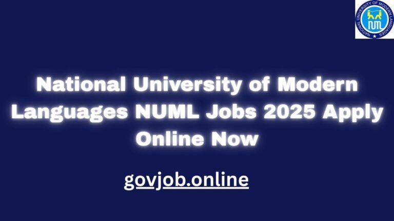 National University of Modern Languages NUML Jobs 2025 Apply Online Now